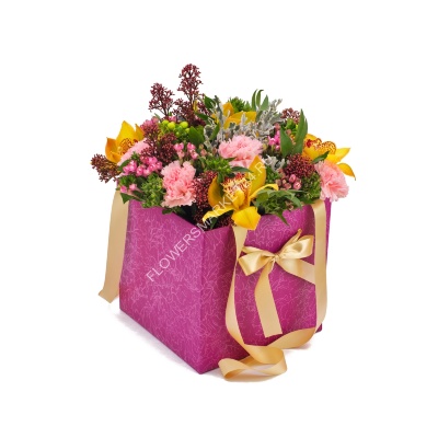 Коробка с цветами Пряная орхидея